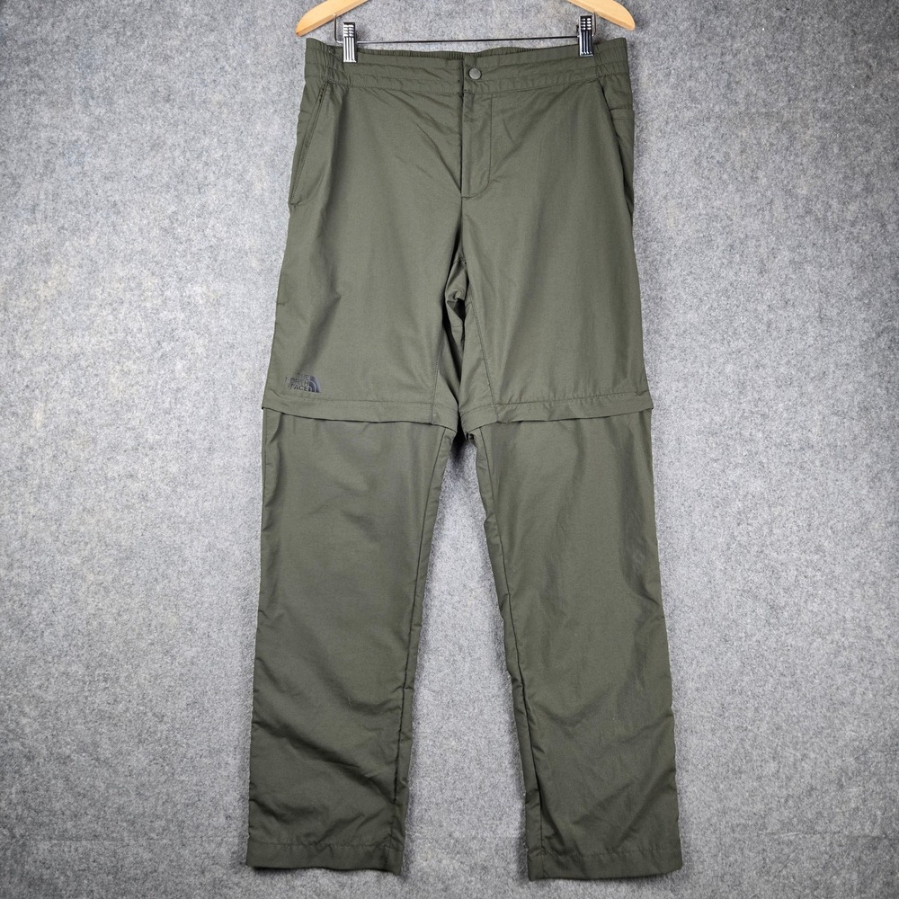 The North Face Convertible Pants Mens Medium Green Hiking Utility Cargo Outdoor